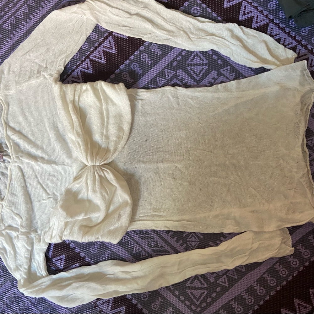 Birdies sheer white going out top